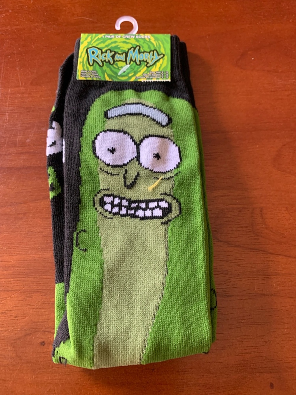 Pickle Rick Crew Socks - Green